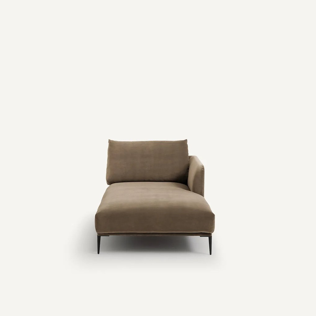 Fluwelen longchair, Oscar, ontwerp Emmanuel Gallina