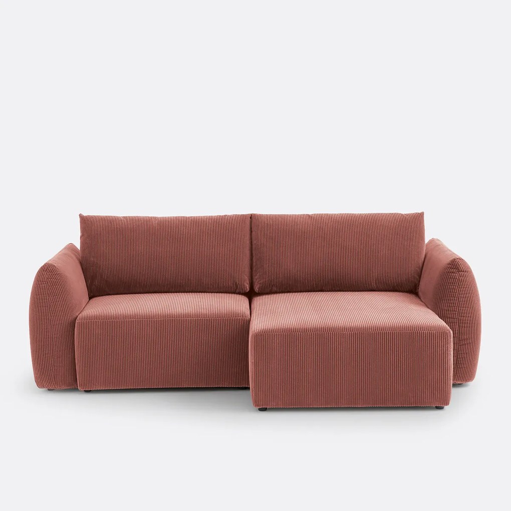 Corduroy hoekslaapbank met koffer, EDITH