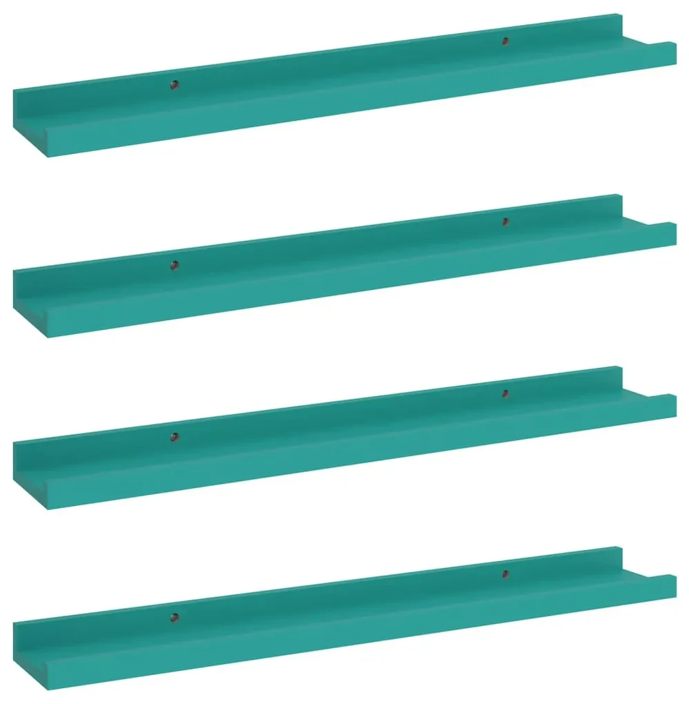 vidaXL Wandschappen 4 st 60x9x3 cm blauw