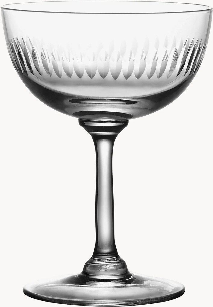 Mondgeblazen kristallen champagneglazen Spears, 2-delig