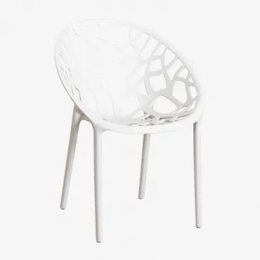 Stapelbare Set Van 4 Eetkamerstoelen Van Polypropyleen Ores Gardenia Wit - Sklum