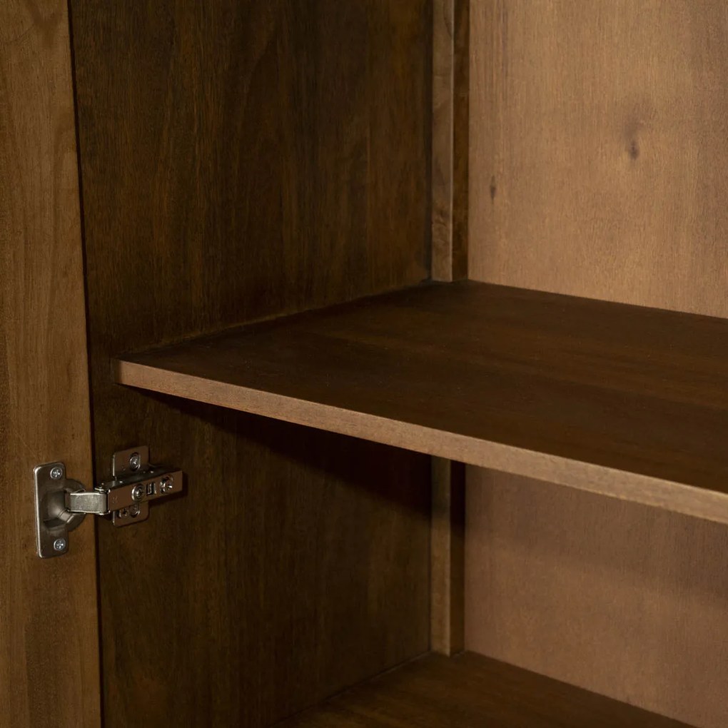Grote Kast Hout Met Ronde Hoeken - 110x40x180cm.
