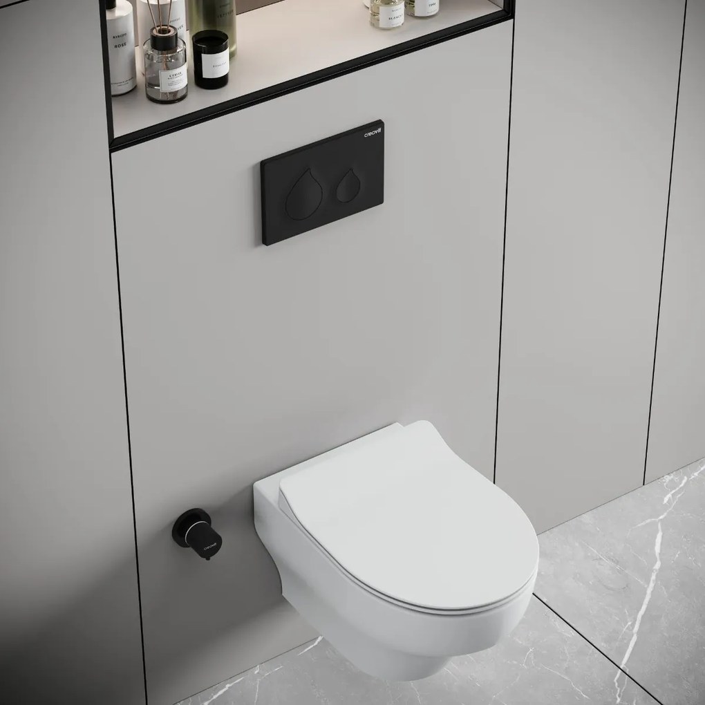 Sanigoods Serra hangtoilet met tornado flush glanzend wit