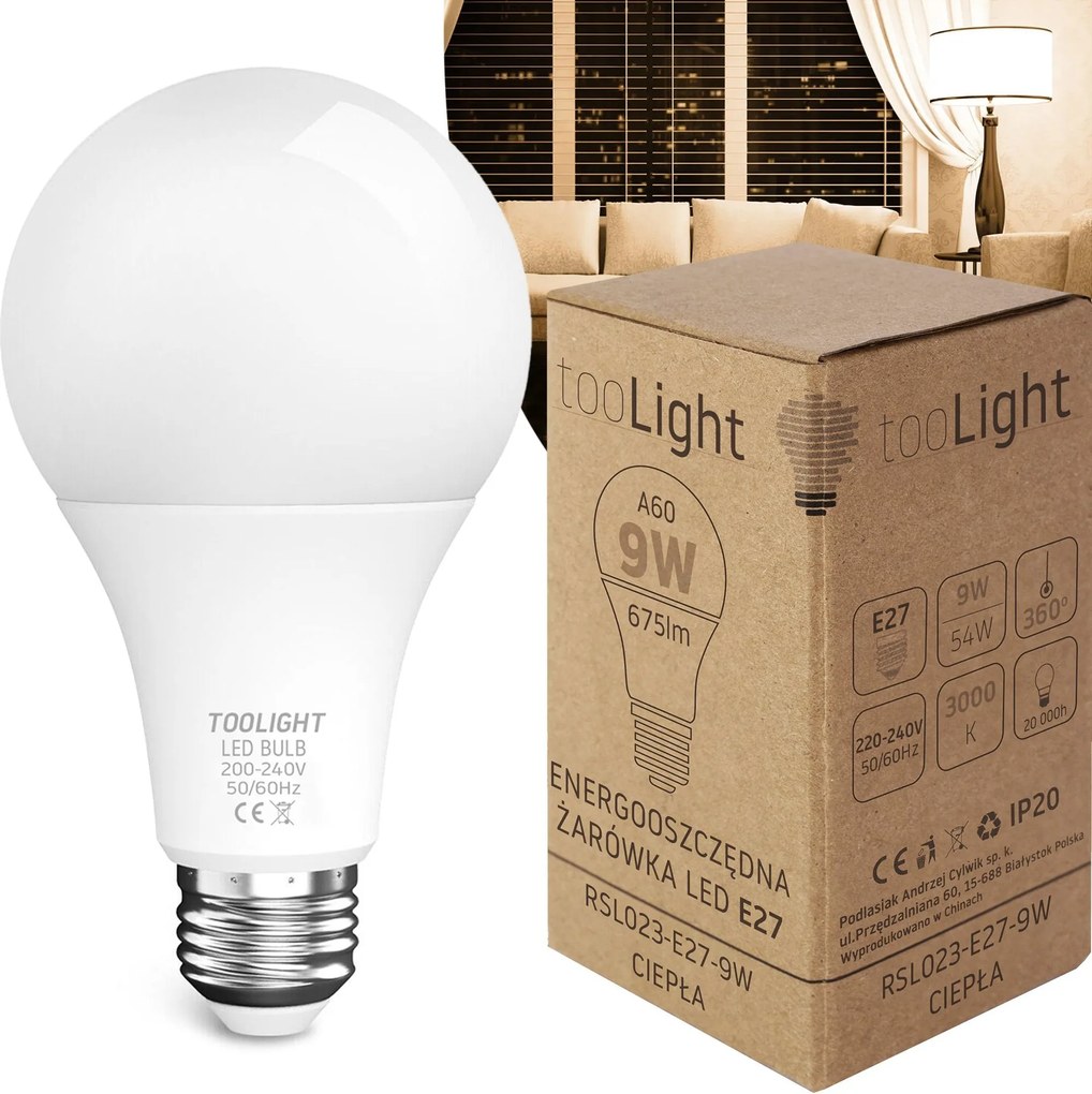 LED lamp RSL023 E27 9W Warm
