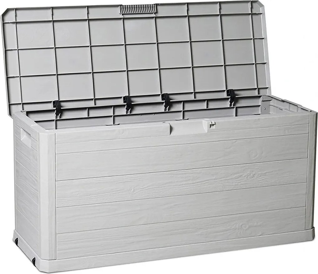Toomax Woody's Kussenbox - 280L - Warm Grey - Design - Binnenmaat 112 x 39,5 x 52,5 cm - Buitenmaat 117 x 45 x 56 cm