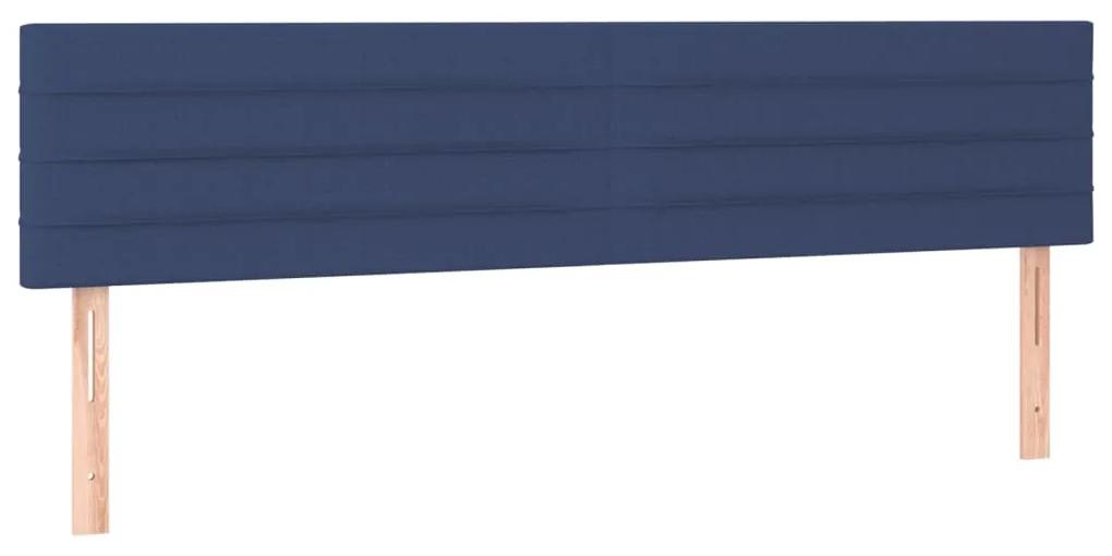 vidaXL Hoofdborden 2 st 90x5x78/88 cm stof blauw