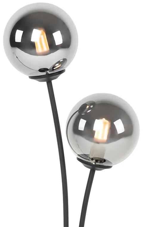 Moderne tafellamp zwart 2-lichts met smoke glas - Athens Landelijk G9 Binnenverlichting Lamp