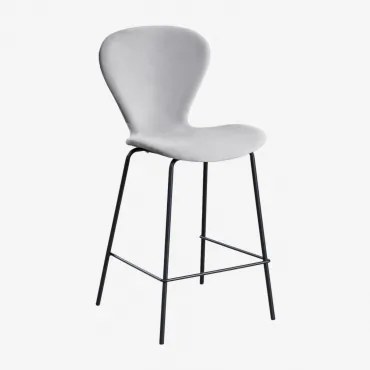 Pak Van 4 Uit Hoge Krukken ↑65 Cm & Zwart & Fluwelen Grijs – Koel & Terciopelo - Sklum