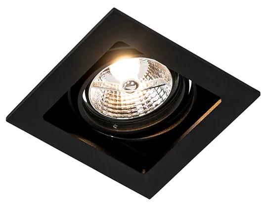 Vierkante inbouwspot zwart verstelbaar - Artemis 70 Modern GU10 Binnenverlichting Lamp