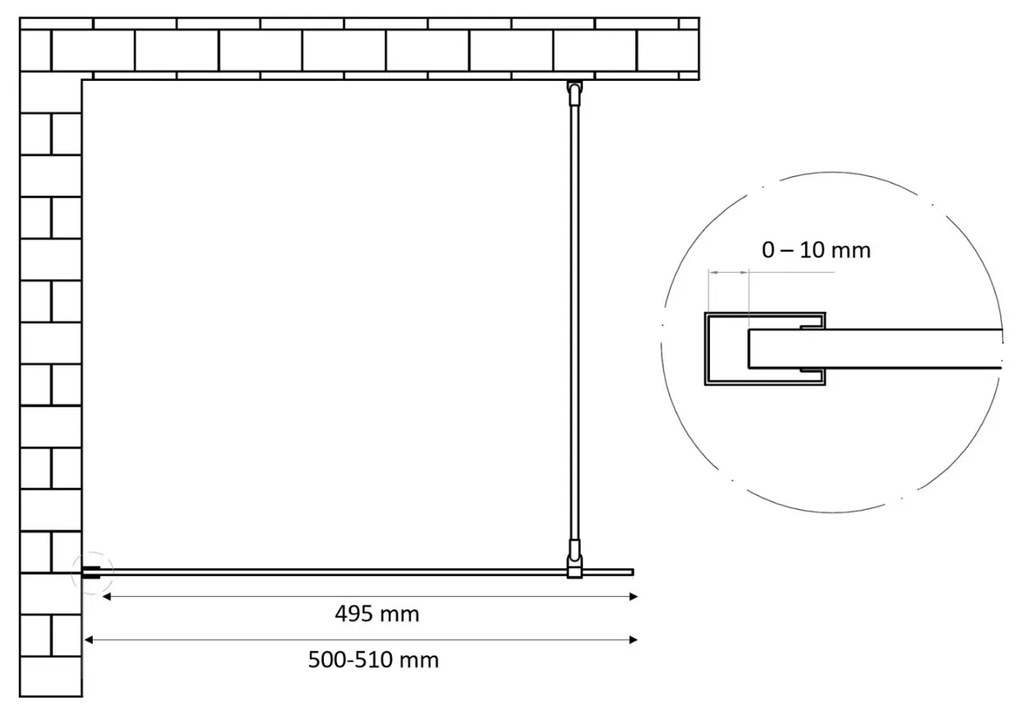 Best Design Dalis inloopdouche 50cm mat-goud