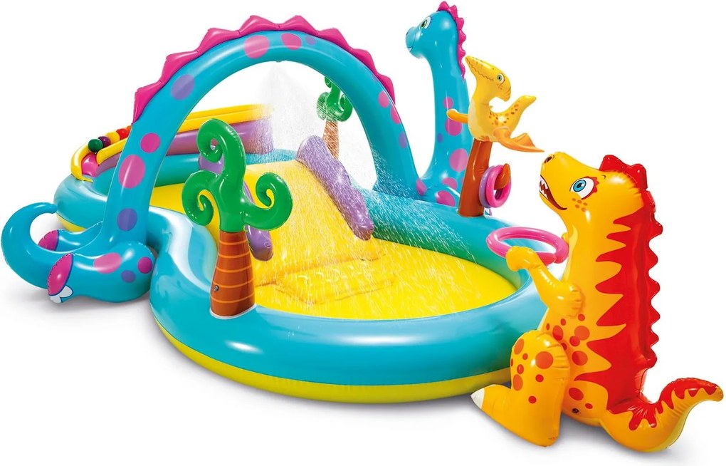 Intex opblaasbaar waterpark Dinoland - L333 x B229 x H112 cm