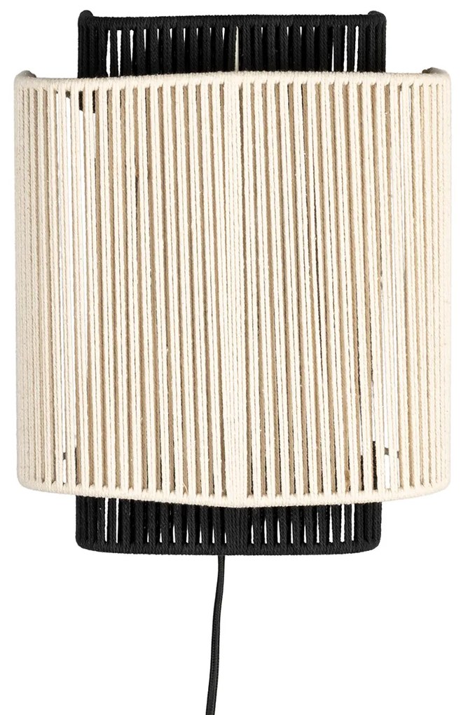 Dutchbone Elon Retro Wandlamp Zwart Wit
