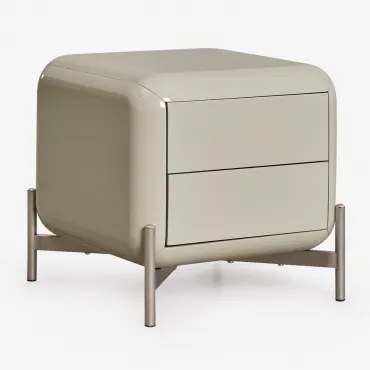 Pack Van 2 Vierkante Nachtkastjes 45x45 Cm In Mdf Alazne Groene Lauerl - Sklum