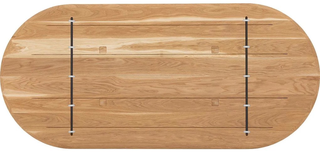 Goossens Excellent Eettafel Uniek, Semi rond 220 x 100 cm