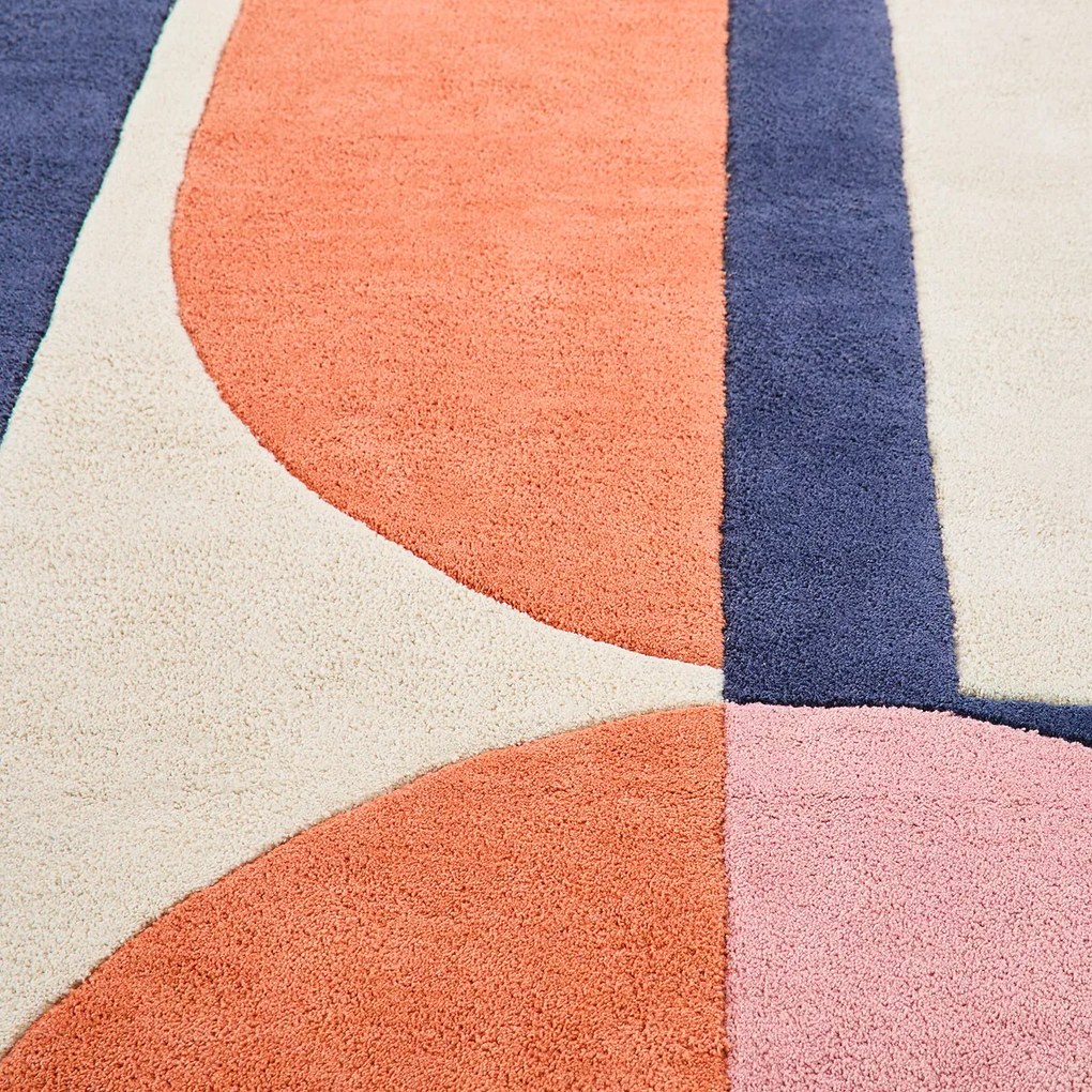 Geometrisch vloerkleed van 100% katoen