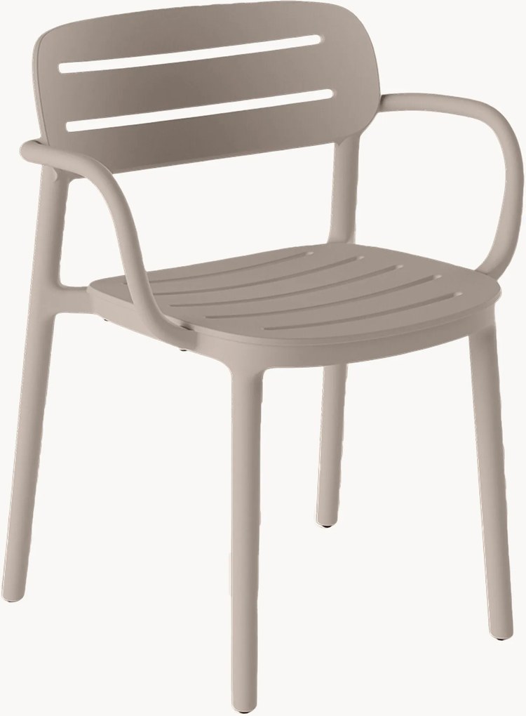 Tuin-eetkamerstoelen Croisette met armleuningen, 2-delig