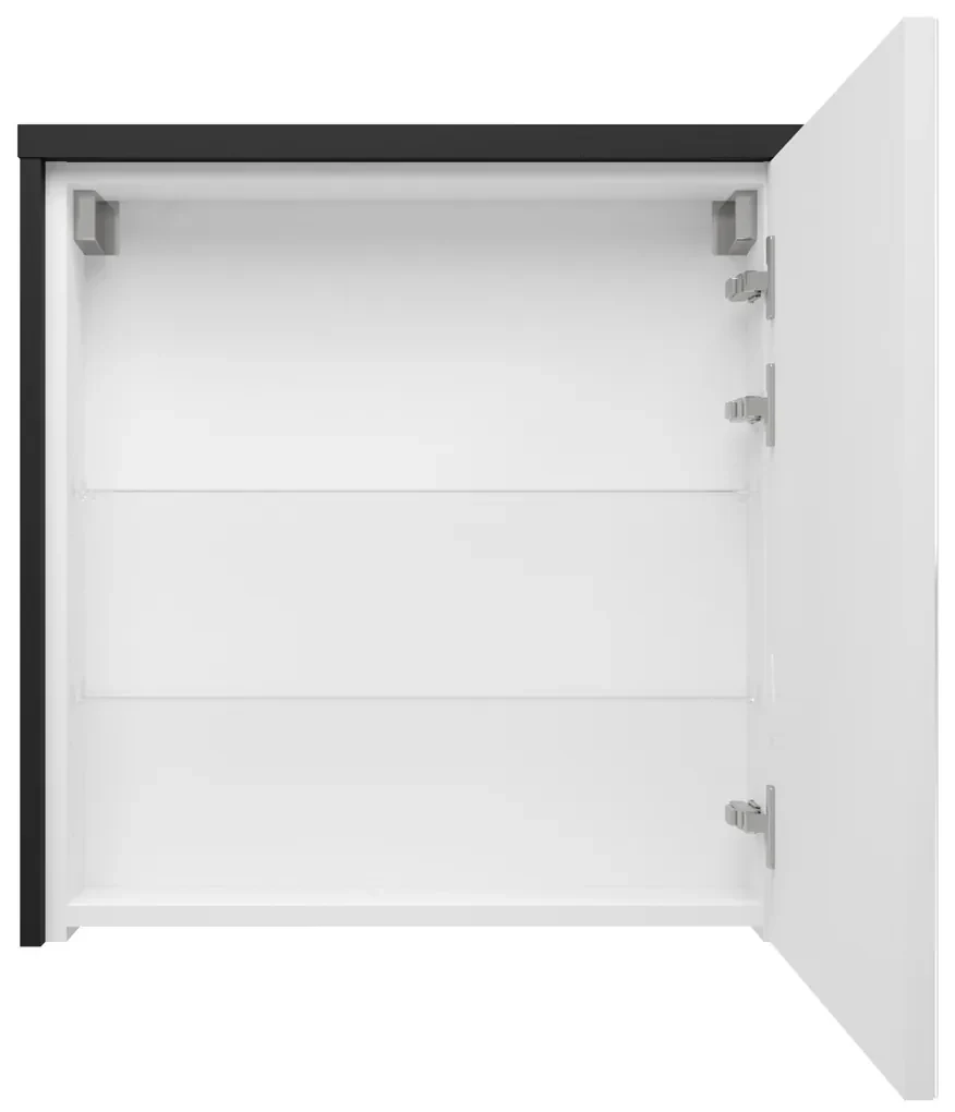 Fontana Basic spiegelkast 60cm met 1 deur zwart mat