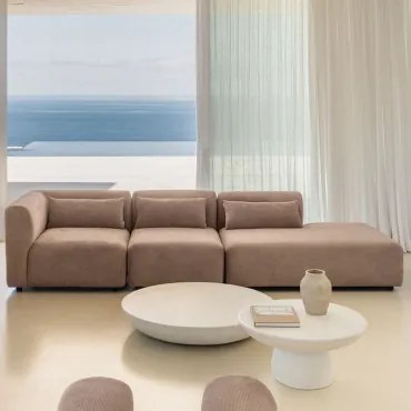 Fogler 3-delige Modulaire Hoekbank Met Chaise Longue Rechts Corduroy Kameelbruin - Sklum