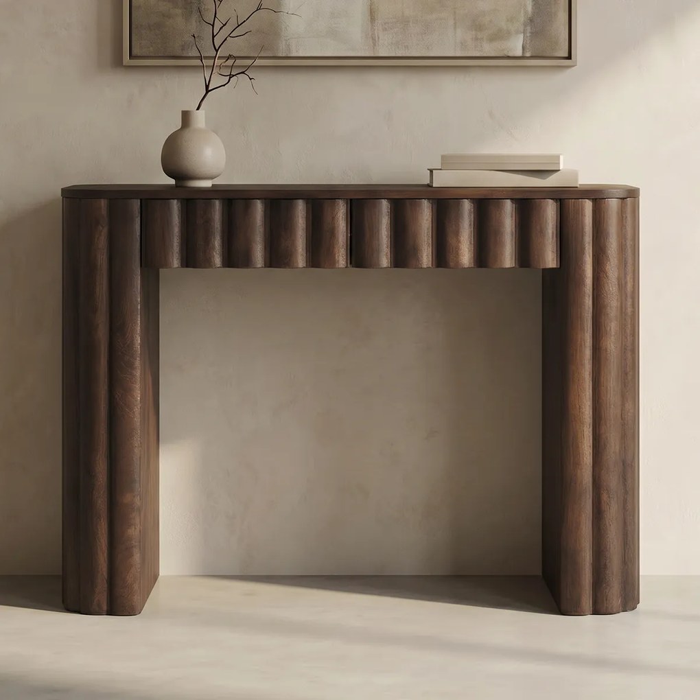 Sidetable Met Ribbels - 103 X 42cm.