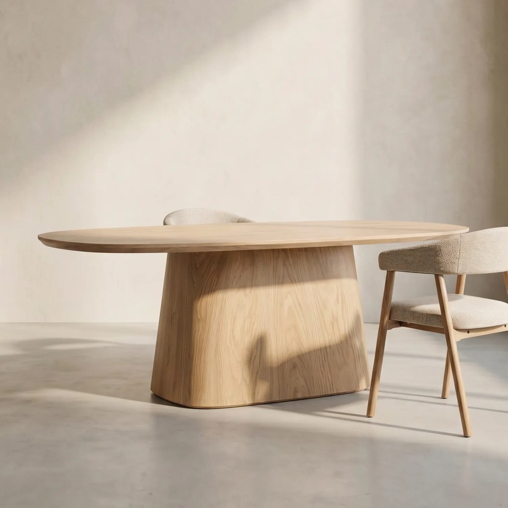 Eleonora Nola Eettafel Deens Ovaal Eiken Fineer 250 Cm - 250 X 110cm.