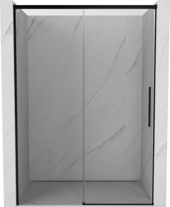 Mexen Rox schuifdouchedeur 145 cm, transparant, zwart - 8C2-145-000-70-00