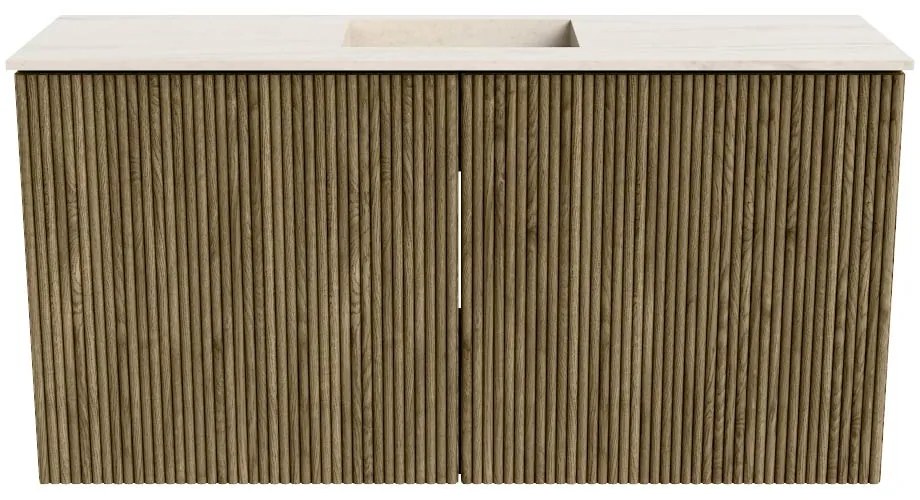 Mondiaz Joya DLux 80cm toiletmeubel dusk met wastafel faye midden zonder kraangat meli