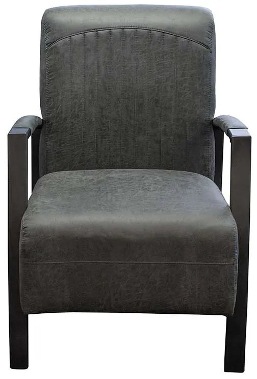 Fauteuil - Giulietta - lederlook Missouri antraciet 09