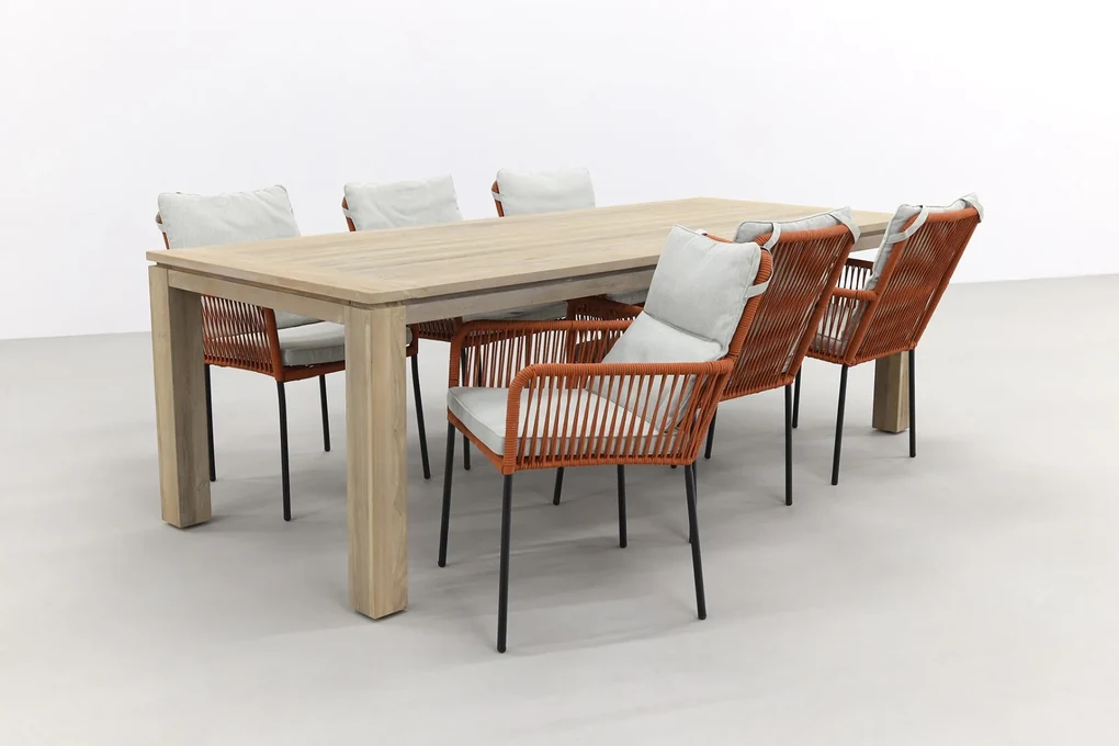 Teresa Terra/Rome grey 240 cm. tuinset – 7-delig