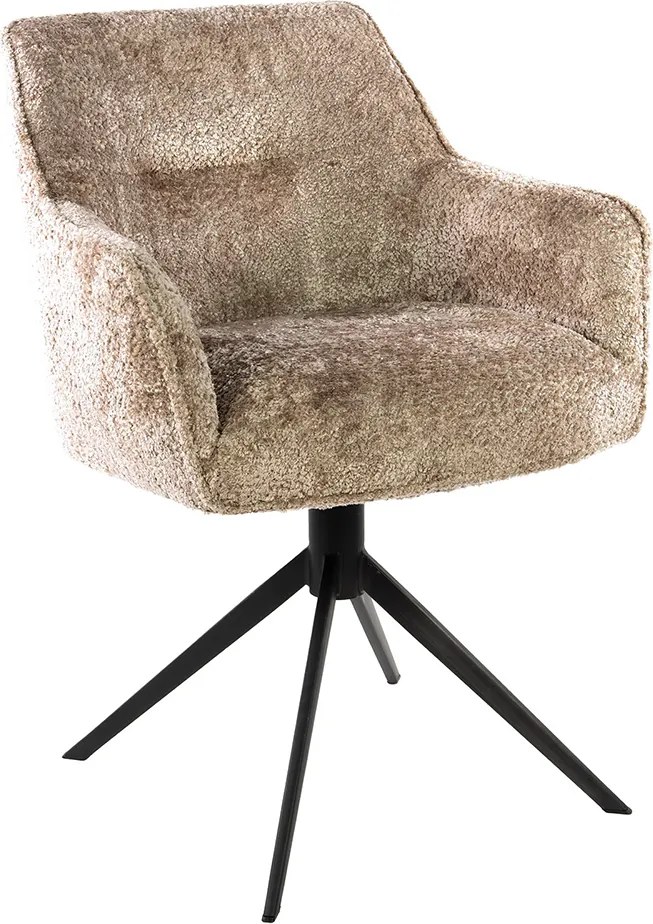 Draaibare Eetkamerstoel Velours Zand