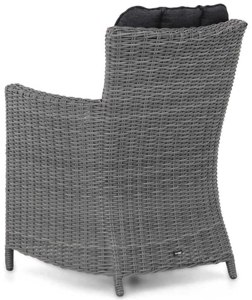 Tuinset 4 personen 100 cm Wicker Zwart Garden Collections Venerdi/Brighton
