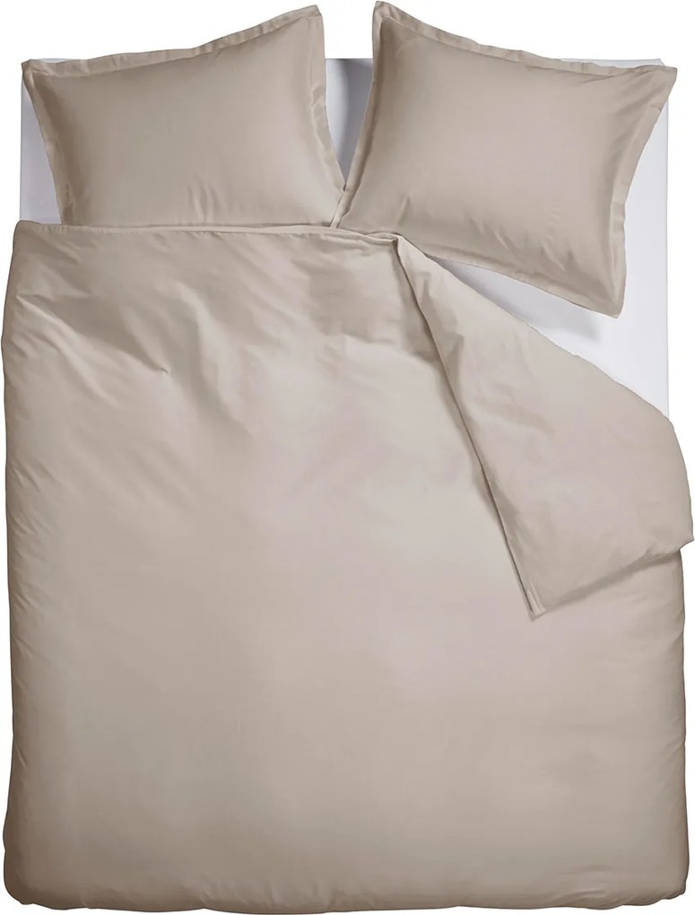 Ambiante Satin Dekbedovertrek Uni Sand – Bij Swiss Sense