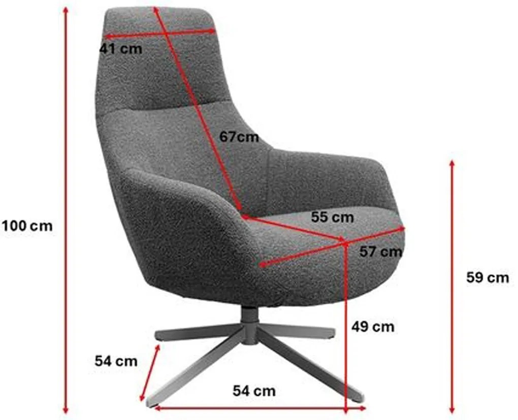 Kare Design Mimi Moderne Fauteuil Draaibaar Taupe