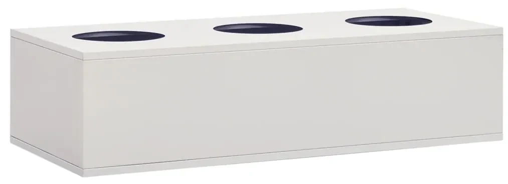vidaXL Kantoorbloembak 90x40x23 cm staal lichtgrijs