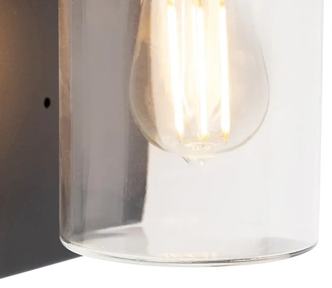 Moderne buitenwandlamp RVS zwart IP44 - Jarra