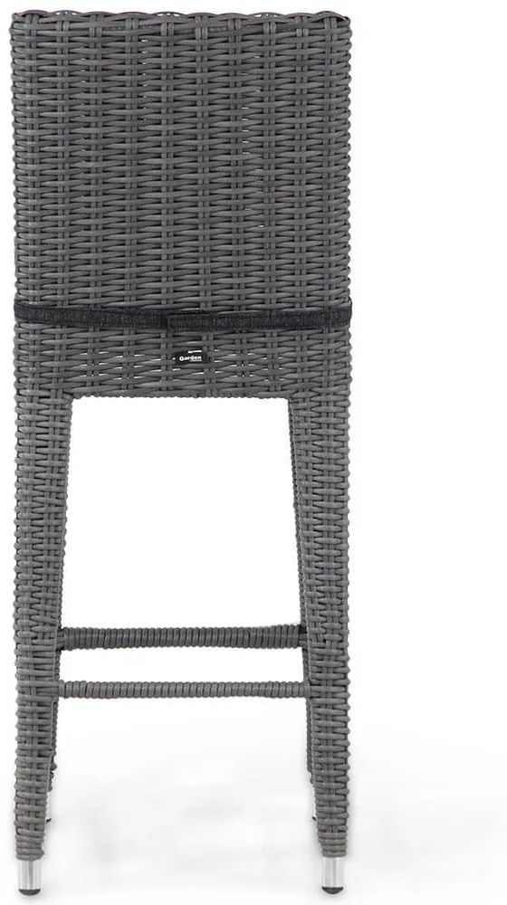 Garden Collections York Barchair Off Black Wicker Zwart