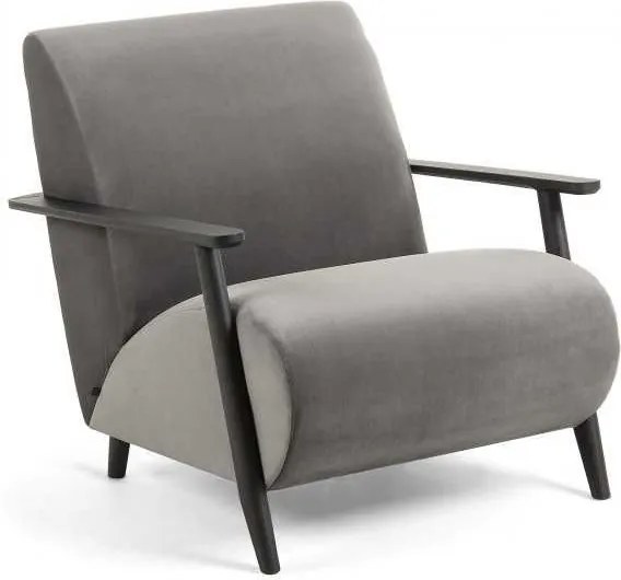 Kave Home Meghan fauteuil grey velvet