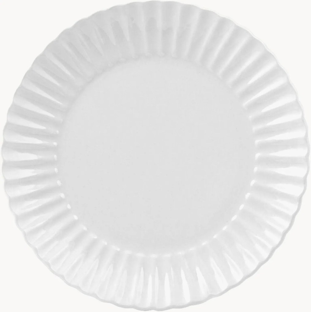 Dinerborden Lotus met reliëfpatroon, 6-delig