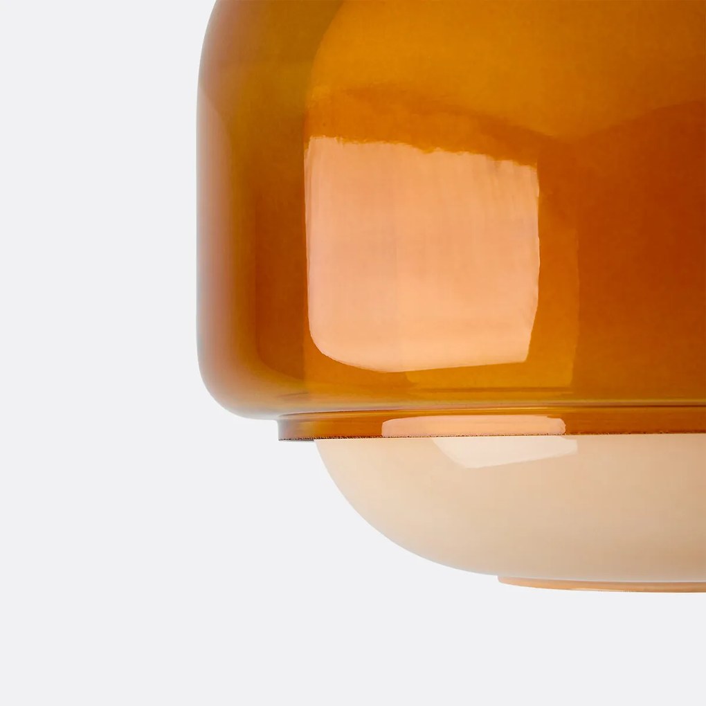 Gekleurde glazen plafondlamp, diameter 30,5 cm, Kinoko