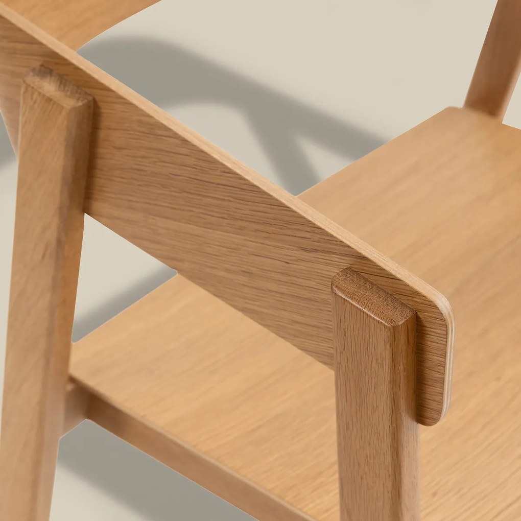 Eiken Stoel Van Gebogen Hout