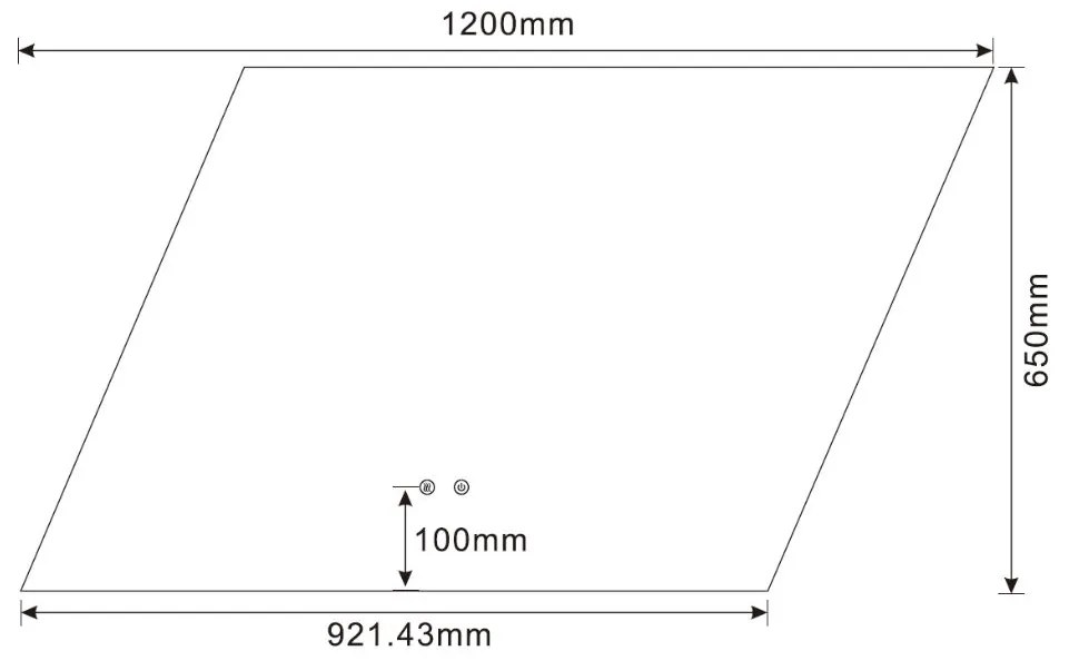 Best Design Line organische spiegel met spiegelverwarming 120x65cm