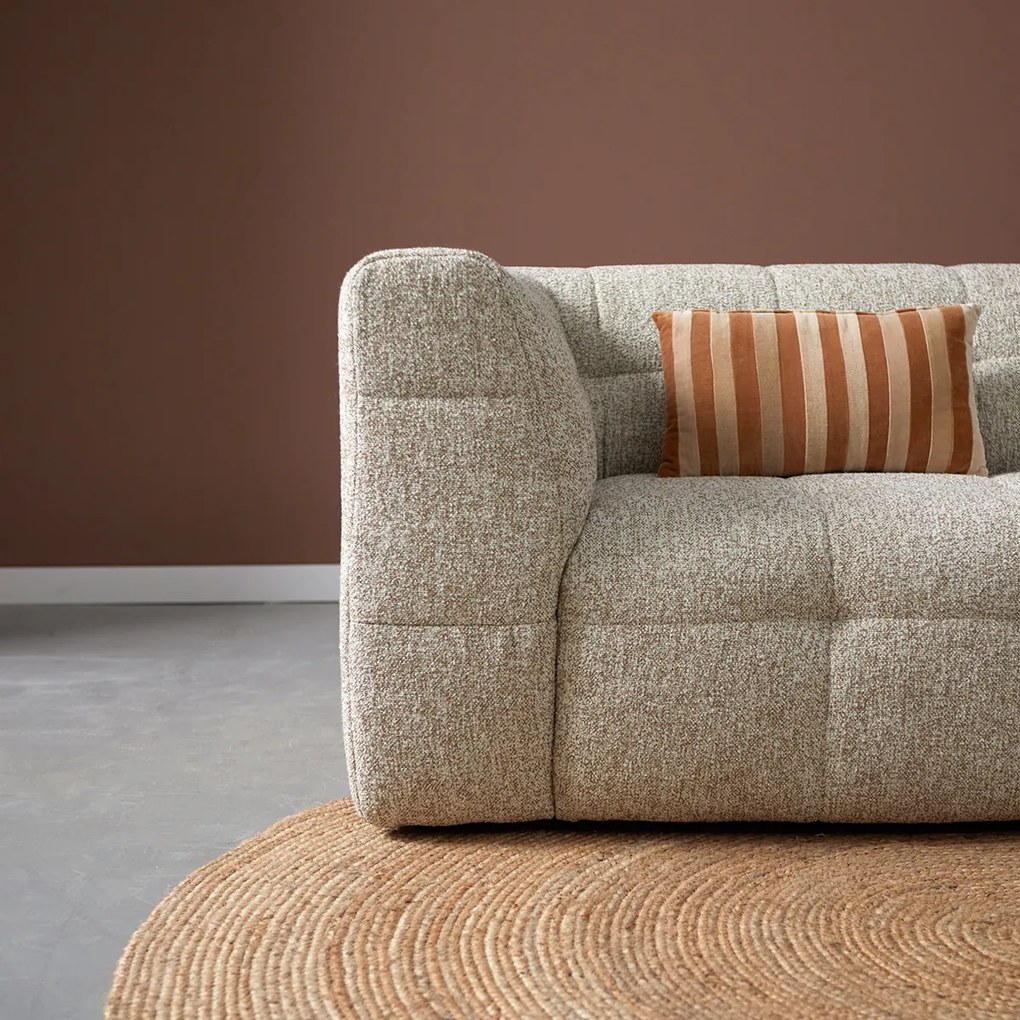 Hoekbank Beige Gemeleerd Rechts