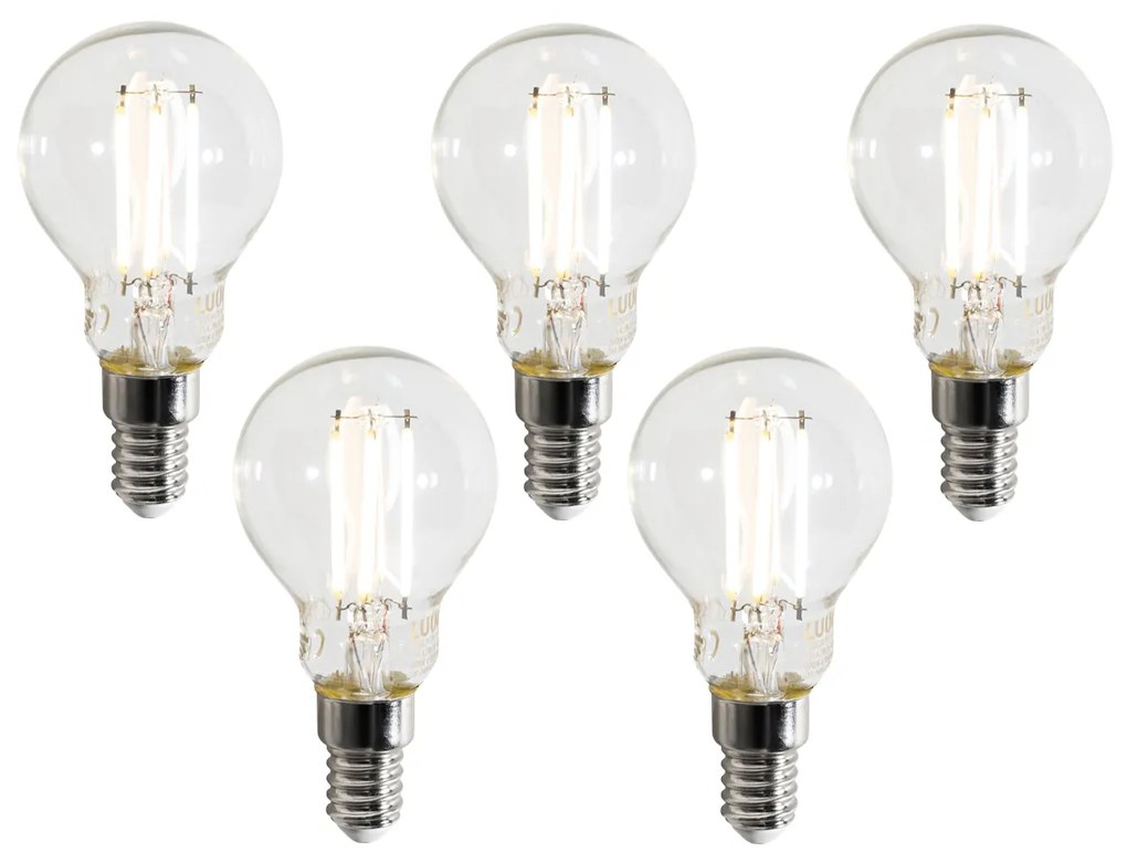Set van 5 Smart E14 LED lampen P45 helder 4.2W 470 lm 2700-6500K