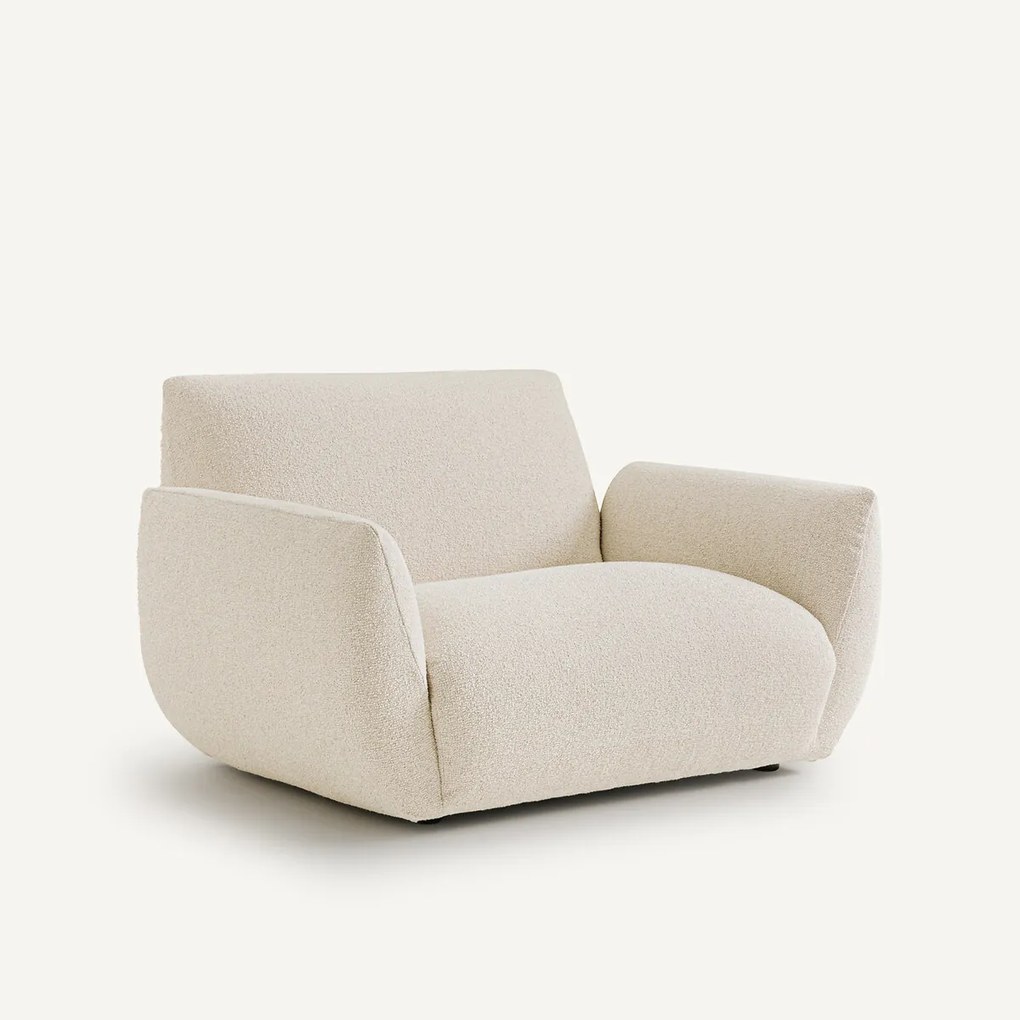 Fauteuil in bouclé stof, Spogano