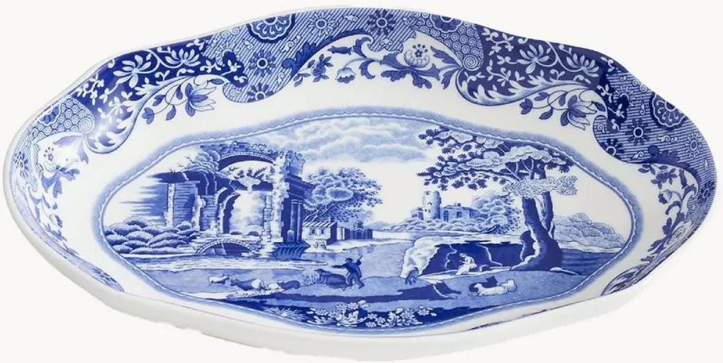 Porseleinen ontbijtbord Blue Italian