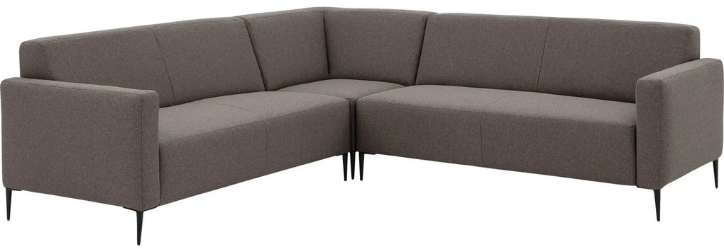 Goossens  Key West bruin, stof, 2,5-zits, modern design