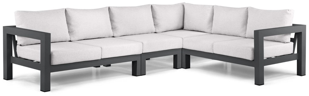 Hoek loungeset 6 personen Aluminium Grijs Lifestyle Garden Furniture Luca