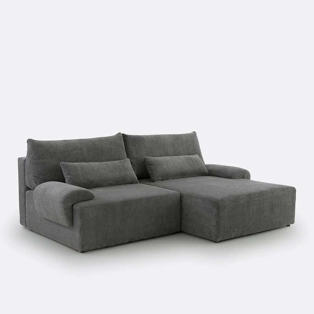 Hoekbank met koffer, ribfluweel, MAONA