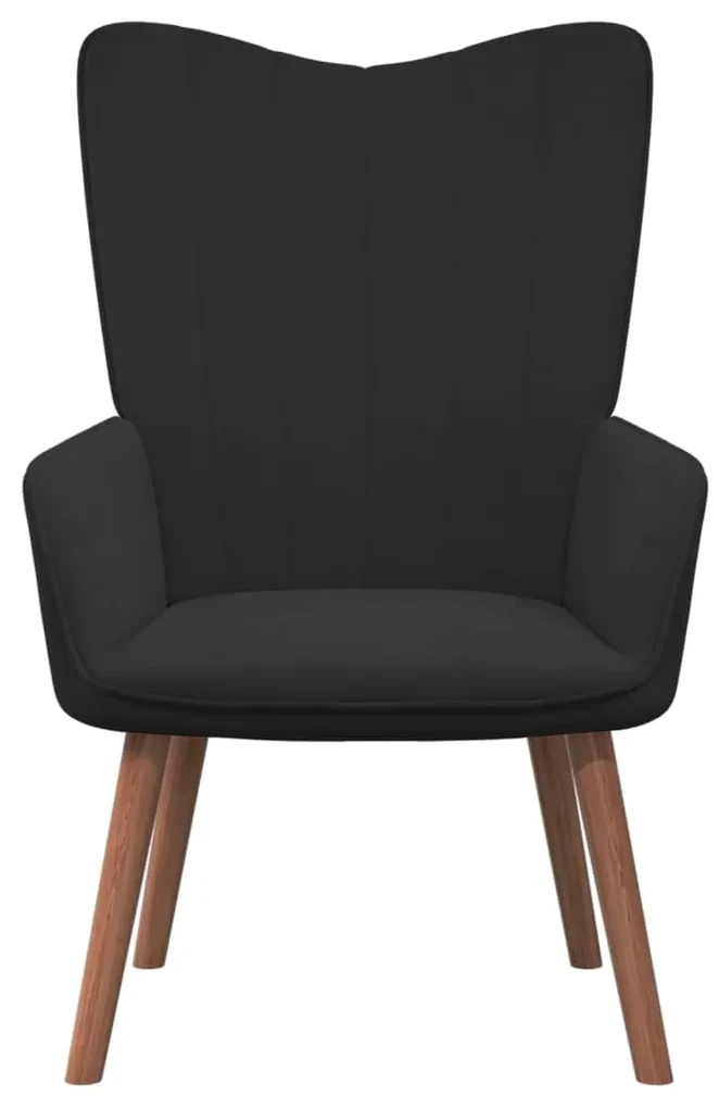 vidaXL Relaxstoel fluweel zwart