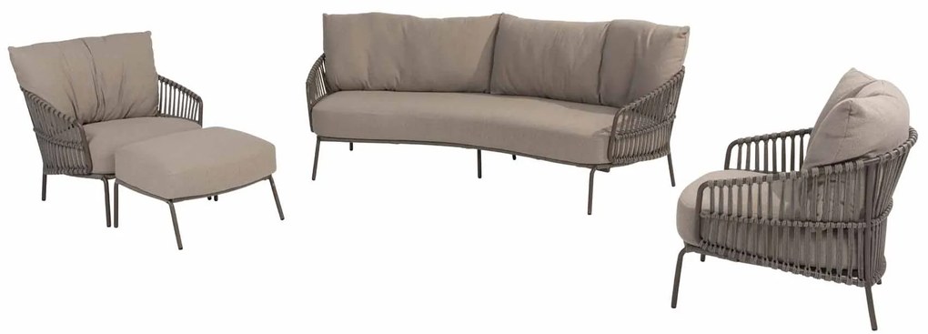 4 Seasons Outdoor Capalbio loungeset terre Loungeset bruin weerbestendig