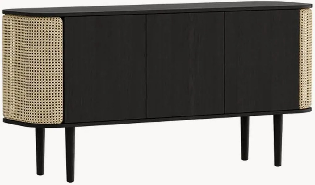 Houten dressoir Treasures met Weens vlechtwerk